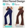 IUGA Mini Flare Leggings for Women Tummy Control Hidden Scrunch Butt Flared Yoga Pants with Pockets No Front Seam Workout(Navy)