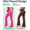 IUGA Mini Flare Leggings for Women Tummy Control Hidden Scrunch Butt Flared Yoga Pants with Pockets No Front Seam Workout(Rose Red)