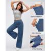 IUGA Wide Leg Jeans Woman High Waisted Pull On Baggy Jeans for Women Stretchy Trendy Womens Jean Straight Casual Denim Pants(Light Blue)