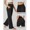 IUGA Wide Leg Yoga Pants for Women Sweatpants with Pockets Yoga Pants Flare Lounge Pants Loose High Waist Comfy Workout Dance(Black 29″inseam)
