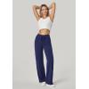 IUGA Wide Leg Yoga Pants for Women Sweatpants with Pockets Yoga Pants Flare Lounge Pants Loose High Waist Comfy Workout Dance(Dark Blue 31″inseam)