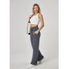 IUGA Wide Leg Yoga Pants for Women Sweatpants with Pockets Yoga Pants Flare Lounge Pants Loose High Waist Comfy Workout Dance(Dark Gray 31″inseam)