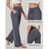 IUGA Wide Leg Yoga Pants for Women Sweatpants with Pockets Yoga Pants Flare Lounge Pants Loose High Waist Comfy Workout Dance(Dark Gray 31″inseam)
