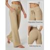 IUGA Wide Leg Yoga Pants for Women Sweatpants with Pockets Yoga Pants Flare Lounge Pants Loose High Waist Comfy Workout Dance(Khaki 31″inseam)