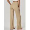 IUGA Wide Leg Yoga Pants for Women Sweatpants with Pockets Yoga Pants Flare Lounge Pants Loose High Waist Comfy Workout Dance(Khaki 31″inseam)