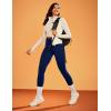 IUGA Women’s Fleece Lined Leggings Water Resistant High Waisted Thermal Leggings Winter Pants with Pockets Running Ski Hiking(Dark Blue)