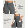IUGA Women’s Fleece Lined Leggings Water Resistant High Waisted Thermal Leggings Winter Pants with Pockets Running Ski Hiking(Dark Grey)