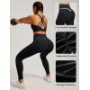 IUGA Womens Hidden Scrunch Butt Lifting Leggings Compression Gym Leggings with Pockets Booty Workout Yoga Pants Tummy Control(Black)