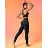 IUGA Womens Hidden Scrunch Butt Lifting Leggings Compression Gym Leggings with Pockets Booty Workout Yoga Pants Tummy Control(Black)