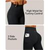 IUGA Womens Hidden Scrunch Butt Lifting Leggings Compression Gym Leggings with Pockets Booty Workout Yoga Pants Tummy Control(Black)