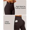 IUGA Womens Hidden Scrunch Butt Lifting Leggings Compression Gym Leggings with Pockets Booty Workout Yoga Pants Tummy Control(Dark Coffee)