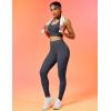 IUGA Womens Hidden Scrunch Butt Lifting Leggings Compression Gym Leggings with Pockets Booty Workout Yoga Pants Tummy Control(Dark Grey)
