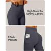 IUGA Womens Hidden Scrunch Butt Lifting Leggings Compression Gym Leggings with Pockets Booty Workout Yoga Pants Tummy Control(Dark Grey)