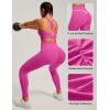 IUGA Womens Hidden Scrunch Butt Lifting Leggings Compression Gym Leggings with Pockets Booty Workout Yoga Pants Tummy Control(Hot Pink)