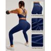 IUGA Womens Hidden Scrunch Butt Lifting Leggings Compression Gym Leggings with Pockets Booty Workout Yoga Pants Tummy Control(Navy Blue)