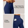 IUGA Womens Hidden Scrunch Butt Lifting Leggings Compression Gym Leggings with Pockets Booty Workout Yoga Pants Tummy Control(Navy Blue)