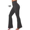 IUGA Flare Leggings for Women Tummy Control Flared Leggings No Front Seam Yoga Pants Women High Waisted Workout Bell Bottoms(Ink Gray)