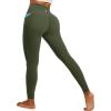IUGA Invisible Scrunch Butt Lifting Leggings for Women No Front Seam Workout Leggings with Pockets Tummy Control Yoga Pants(Grass Grey Green)