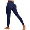 IUGA Invisible Scrunch Butt Lifting Leggings for Women No Front Seam Workout Leggings with Pockets Tummy Control Yoga Pants(Navy Blue)