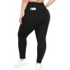 IUGA Plus Size Jeans Stretchy Jeans High Waisted Jeggings for Women Tummy Control Pull on Skinny Jean Leggings Trendy Casual(Black)