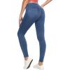 IUGA Plus Size Jeans Stretchy Jeans High Waisted Jeggings for Women Tummy Control Pull on Skinny Jean Leggings Trendy Casual(Stormy Blue)