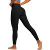 IUGA Scrunch Butt Lifting Leggings for Women No Front Seam Compression Tummy Control Workout Seamless Leggings for Gym Yoga(Black)