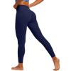 IUGA Scrunch Butt Lifting Leggings for Women No Front Seam Compression Tummy Control Workout Seamless Leggings for Gym Yoga(Blue)