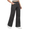 IUGA Wide Leg Jeans Woman High Waisted Pull On Baggy Jeans for Women Stretchy Trendy Womens Jean Straight Casual Denim Pants(Gray)