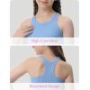 Girls Tank Tops Double Lined Crop Tops for Kids High Crew Neck Racerback Basic Sleeveless Dance Top for Girls(Aqua)