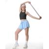 Girls Tank Tops Double Lined Crop Tops for Kids High Crew Neck Racerback Basic Sleeveless Dance Top for Girls(Black)