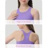 Girls Tank Tops Double Lined Crop Tops for Kids High Crew Neck Racerback Basic Sleeveless Dance Top for Girls(Lavender)