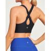IUGA Bikini Tops for Women Adjustable Cross Back Swim Top Quick Dry Bathing Suit Tops High Neck Swim Bra UPF 50+(Black)