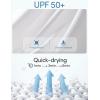IUGA Bikini Tops for Women Adjustable Cross Back Swim Top Quick Dry Bathing Suit Tops High Neck Swim Bra UPF 50+(White)