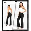 IUGA Bootcut Yoga Pants with Pockets for Women High Waisted Workout Pants Women Flare Yoga Pants Tummy Control(Black)