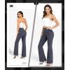 IUGA Bootcut Yoga Pants with Pockets for Women High Waisted Workout Pants Women Flare Yoga Pants Tummy Control(Gray)