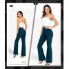 IUGA Bootcut Yoga Pants with Pockets for Women High Waisted Workout Pants Women Flare Yoga Pants Tummy Control(Prussian Blue)