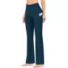 IUGA Bootcut Yoga Pants with Pockets for Women High Waisted Workout Pants Women Flare Yoga Pants Tummy Control(Prussian Blue)