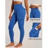 IUGA Butt Lifting Leggings for Women High Waisted Workout Cargo Leggings with Pockets Gym Yoga Pants Tummy Control(Azure)