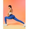IUGA Butt Lifting Leggings for Women High Waisted Workout Cargo Leggings with Pockets Gym Yoga Pants Tummy Control(Azure)