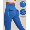 IUGA Butt Lifting Leggings for Women High Waisted Workout Cargo Leggings with Pockets Gym Yoga Pants Tummy Control(Azure)