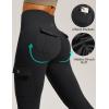 IUGA Butt Lifting Leggings for Women High Waisted Workout Cargo Leggings with Pockets Gym Yoga Pants Tummy Control(Black)