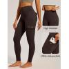 IUGA Butt Lifting Leggings for Women High Waisted Workout Cargo Leggings with Pockets Gym Yoga Pants Tummy Control(Dark Coffee)