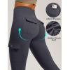 IUGA Butt Lifting Leggings for Women High Waisted Workout Cargo Leggings with Pockets Gym Yoga Pants Tummy Control(Dark Gray)