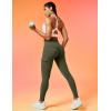 IUGA Butt Lifting Leggings for Women High Waisted Workout Cargo Leggings with Pockets Gym Yoga Pants Tummy Control(Dark Green)