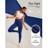 IUGA Butt Lifting Leggings for Women High Waisted Workout Cargo Leggings with Pockets Gym Yoga Pants Tummy Control(Navy Blue)