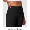 IUGA Capri Leggings for Women with Pockets Women’s High Waisted Knee Length Capris Compression Yoga Pants Workout Leggings(Black)