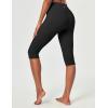 IUGA Capri Leggings for Women with Pockets Women’s High Waisted Knee Length Capris Compression Yoga Pants Workout Leggings(Black)
