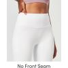 IUGA Capri Leggings for Women with Pockets Women’s High Waisted Knee Length Capris Compression Yoga Pants Workout Leggings(White)