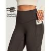 IUGA Fleece Lined Pants Women Thermal Flare Leggings Winter Warm Bootcut Workout Yoga Pants Women with Pockets High Waisted(Mocha)