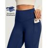 IUGA Fleece Lined Pants Women Thermal Flare Leggings Winter Warm Bootcut Workout Yoga Pants Women with Pockets High Waisted(Navy)